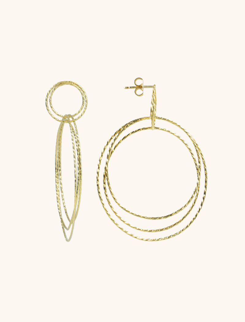 lott. gioielli Classic oorbellen triple hoops glow XL