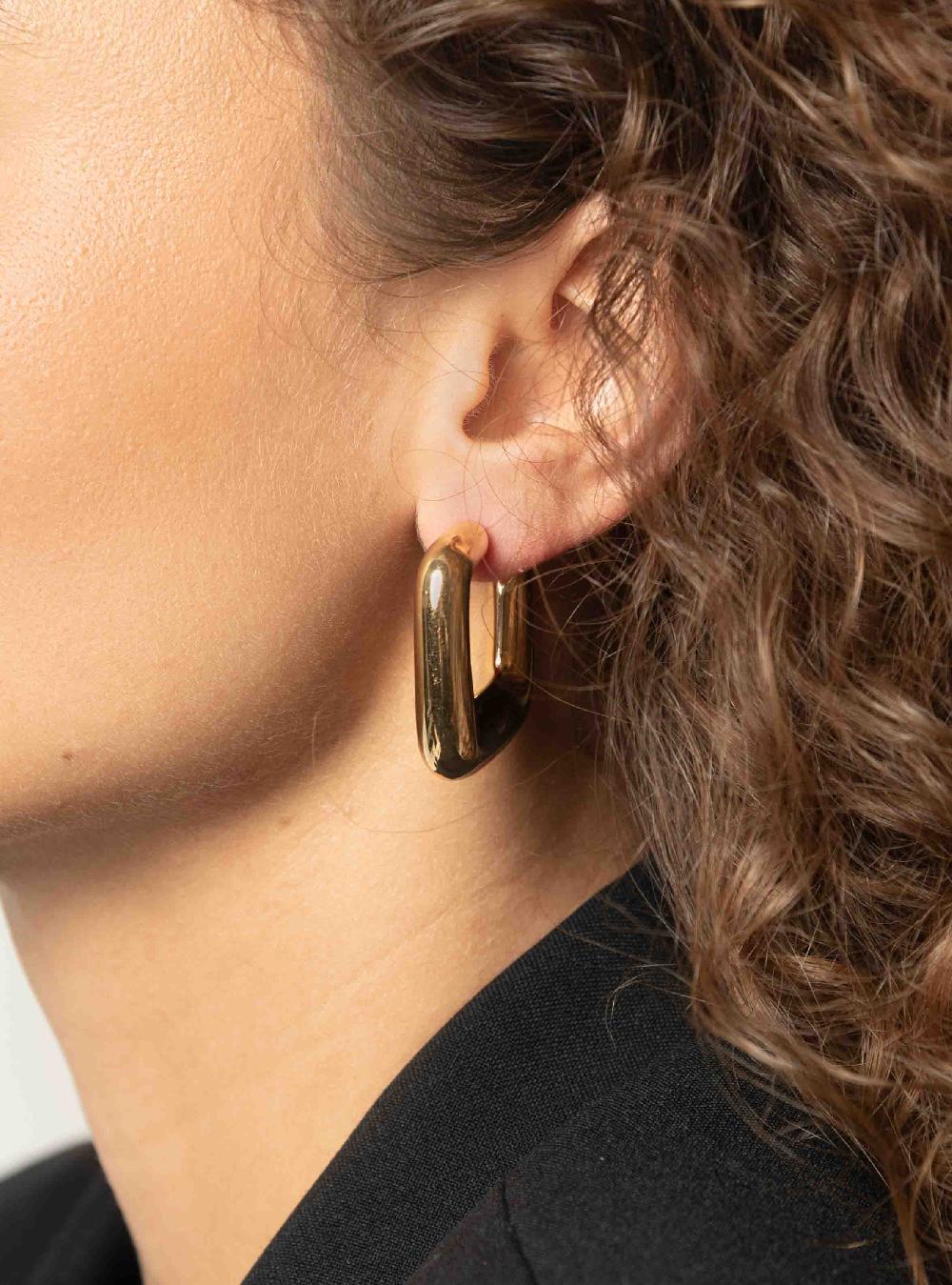 Lott. Gioielli Classic Oorbellen Vierkant Creool Deluxe M