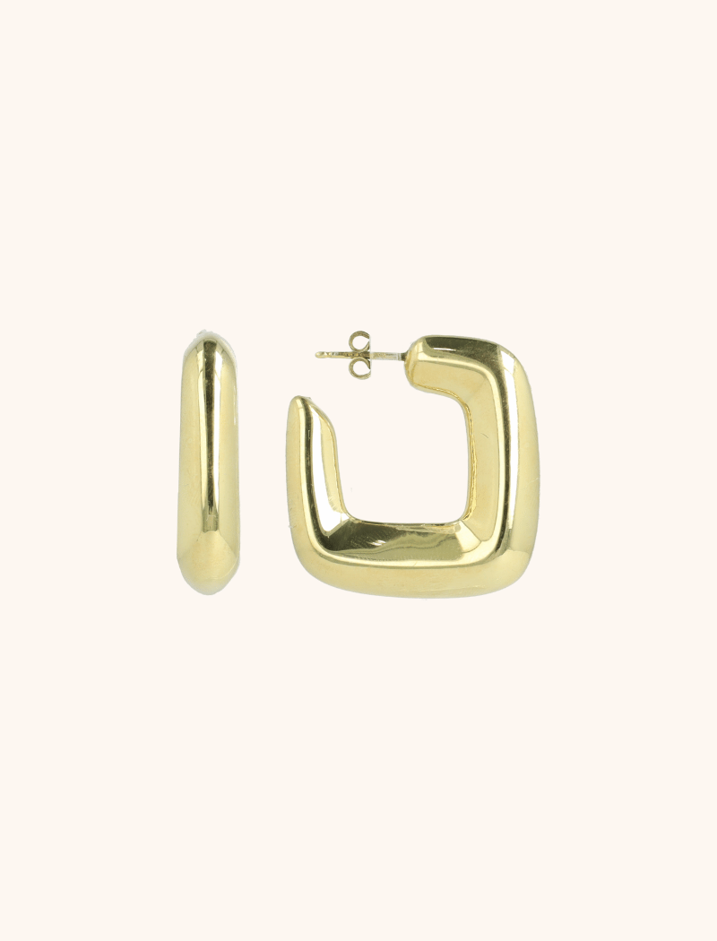 Lott. Gioielli Classic Oorbellen Vierkant Creool Deluxe M