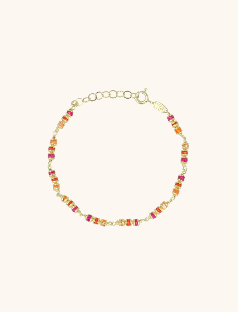 lott. gioielli Color of You Armband Friendship Fuchsia/Koraal/Oranje