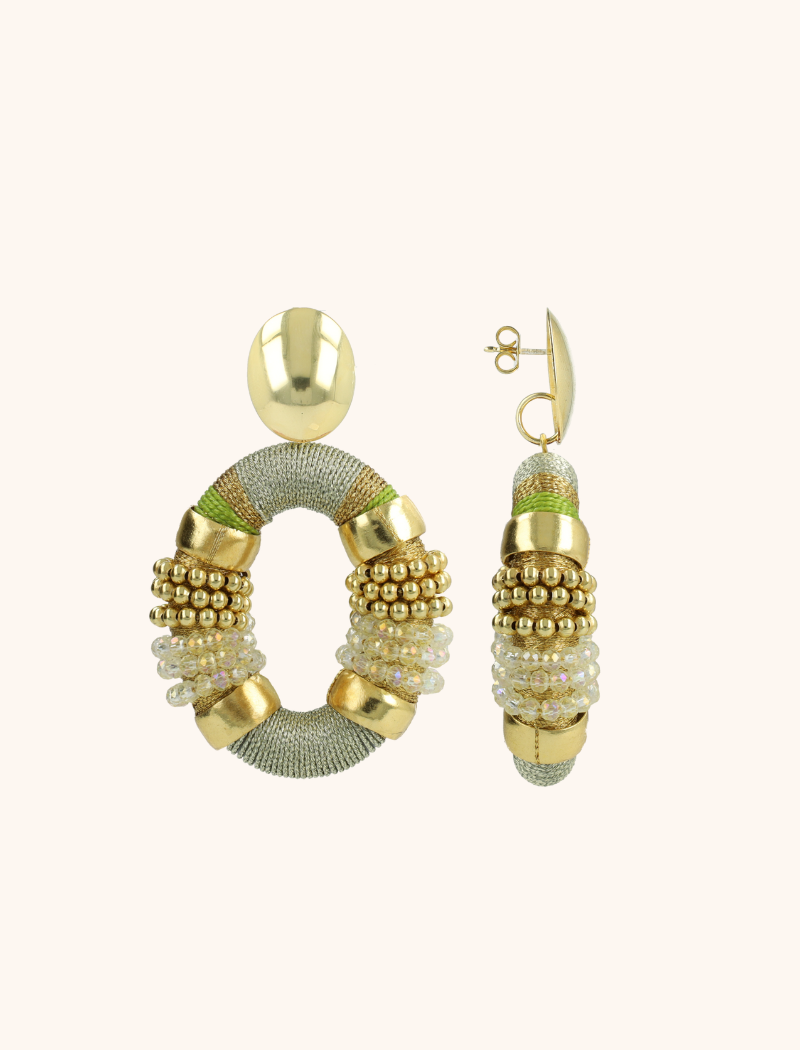 lott. gioielli Cool Green Oorbellen Caroline Ovaal L Premium