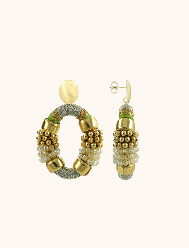 lott. gioielli Cool Green Oorbellen Caroline Ovaal M Premium