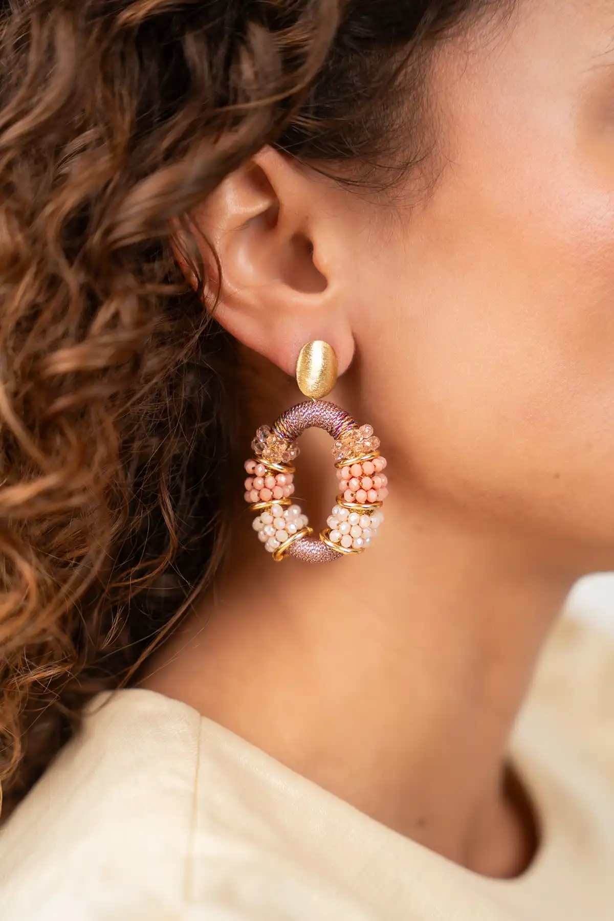 Lott. Gioielli Coral Mix Oorbellen Elle Combi Oval Deluxe M