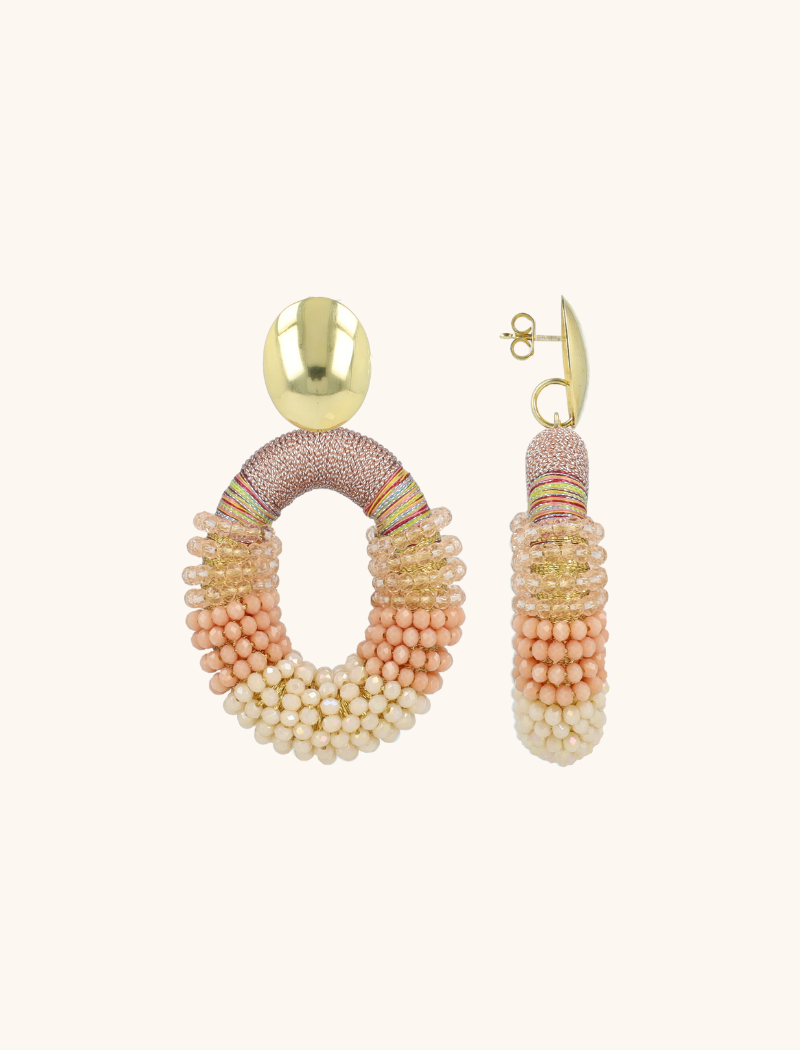 lott. gioielli Coral Mix Oorbellen Yara Combi Oval L