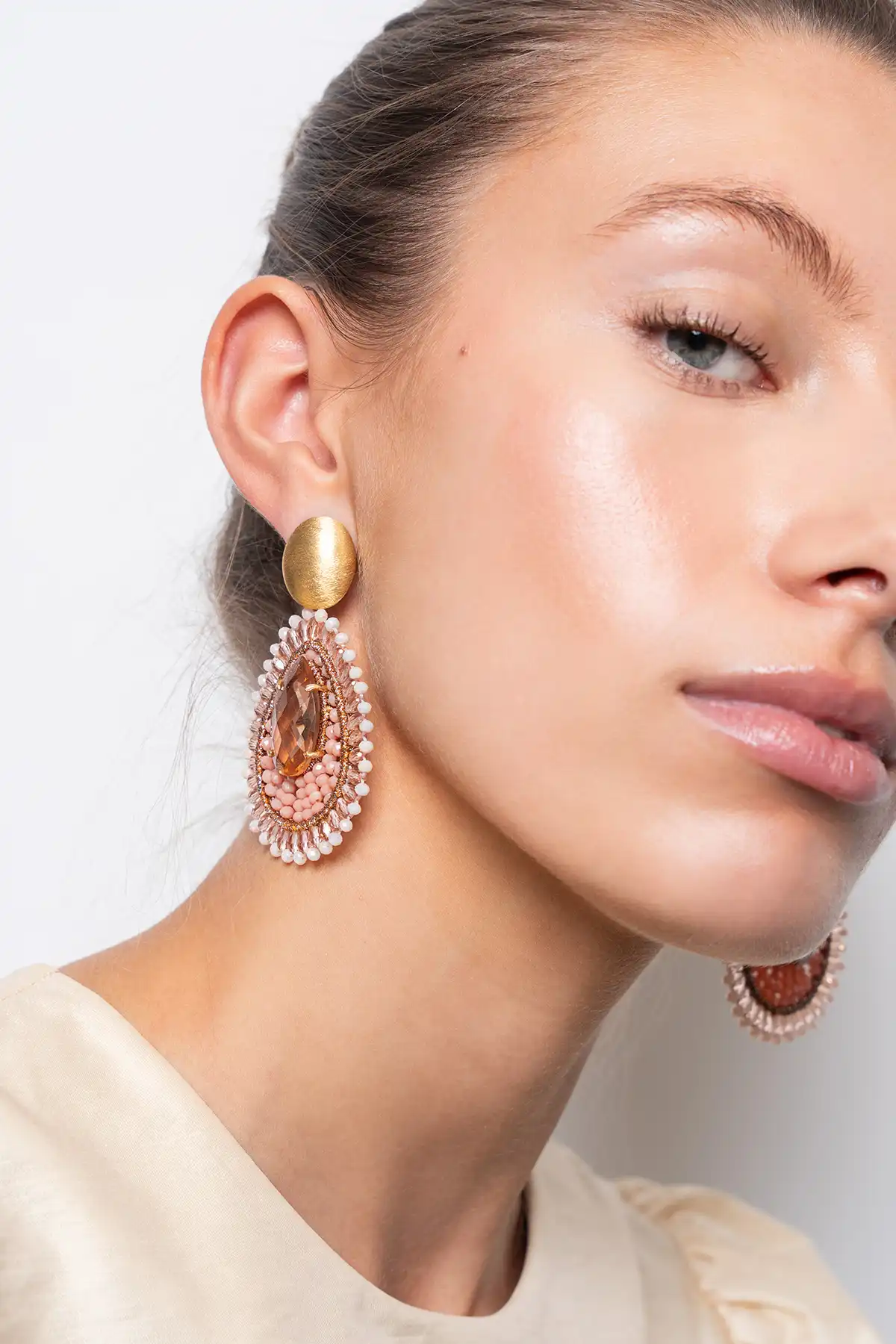 Lott. Gioielli Coral Oorbellen Lina Filled Drop With Stone