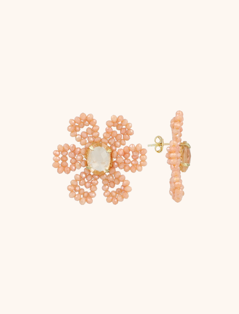 lott. gioielli Coral Oorbellen Madelief Blooming Flower