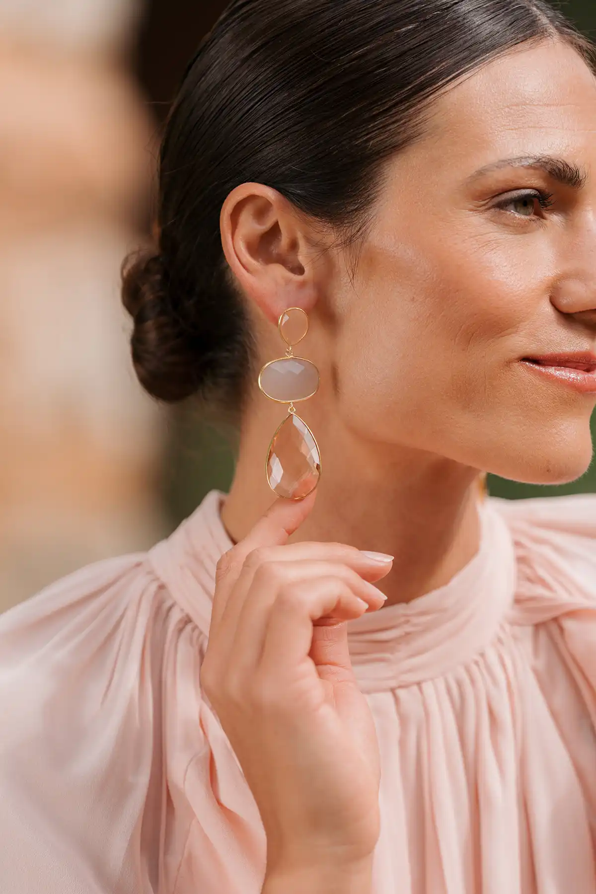 Lott. Gioielli Coral Oorbellen Runa Three Framed Shapes