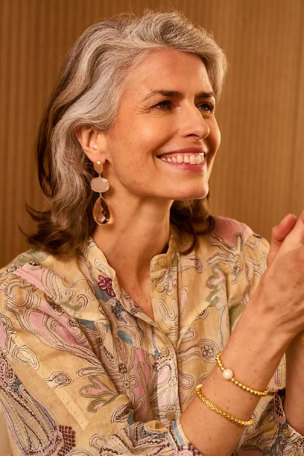 Lott. Gioielli Coral Oorbellen Runa Three Framed Shapes