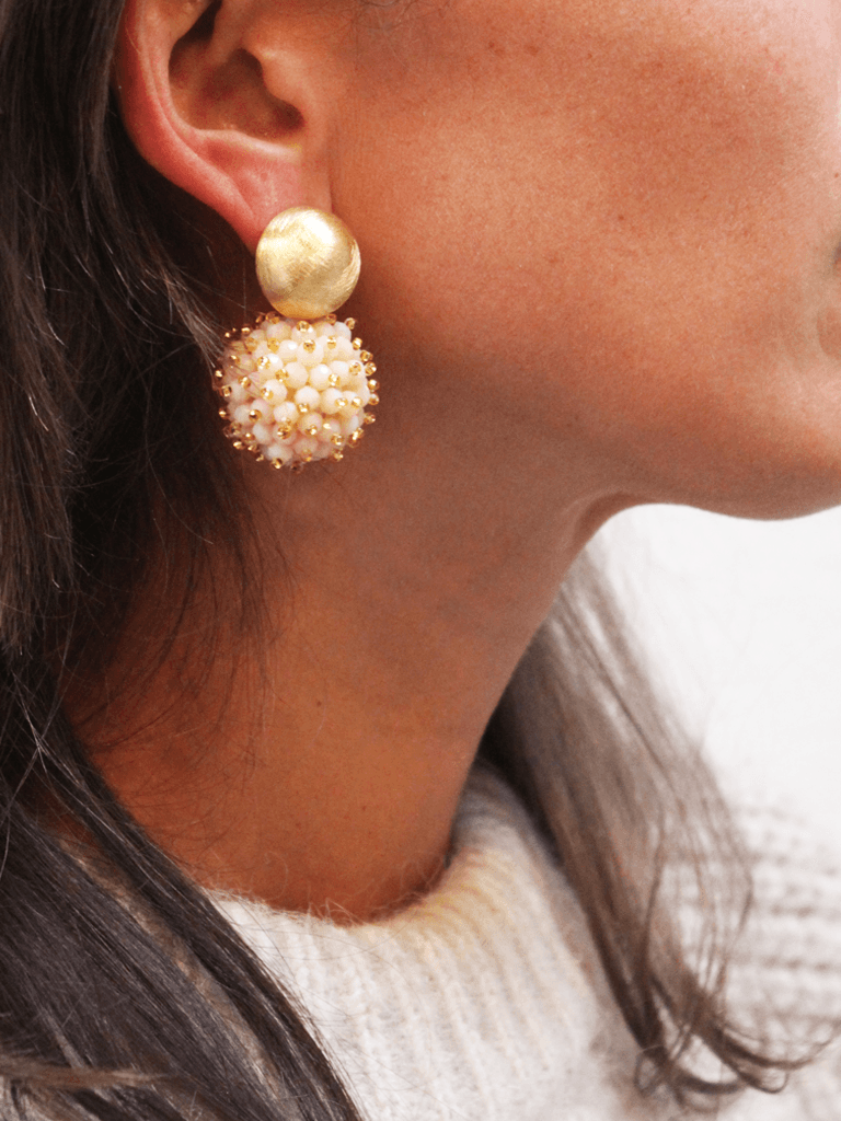 Lott. Gioielli Cream Oorbellen Jacky Globe Double Stones L