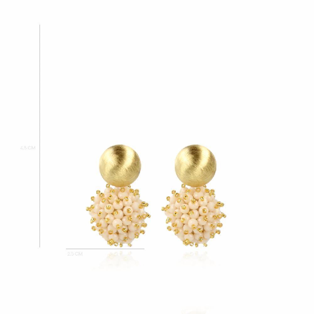 Lott. Gioielli Cream Oorbellen Jacky Globe Double Stones L