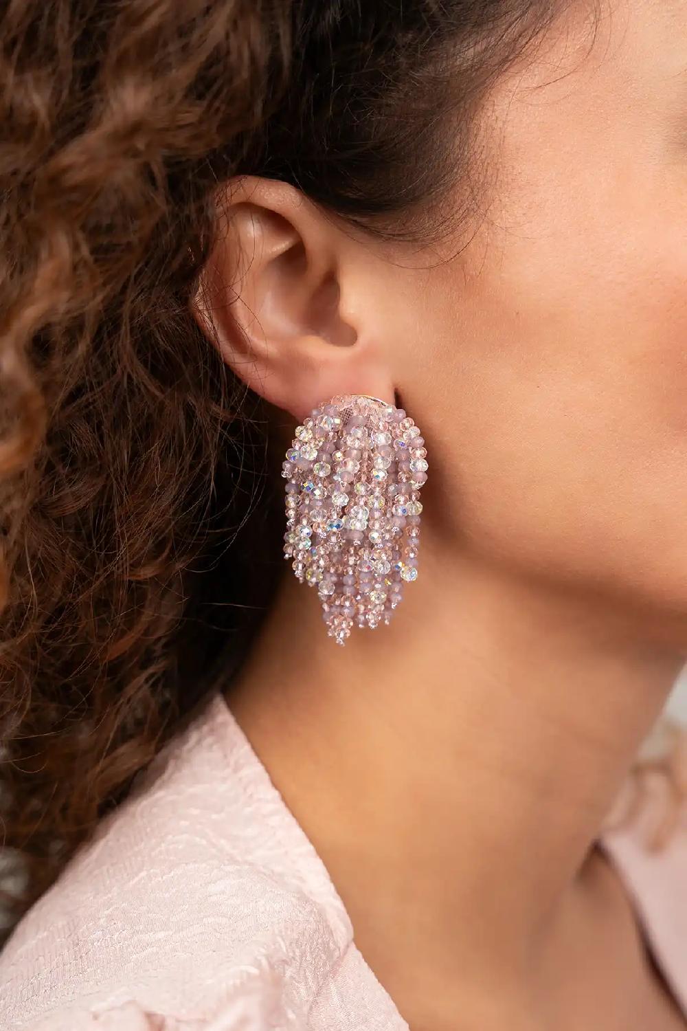 Lott. Gioielli Crystal Lila Mix Oorbellen Babette Glassberry Waterfall S