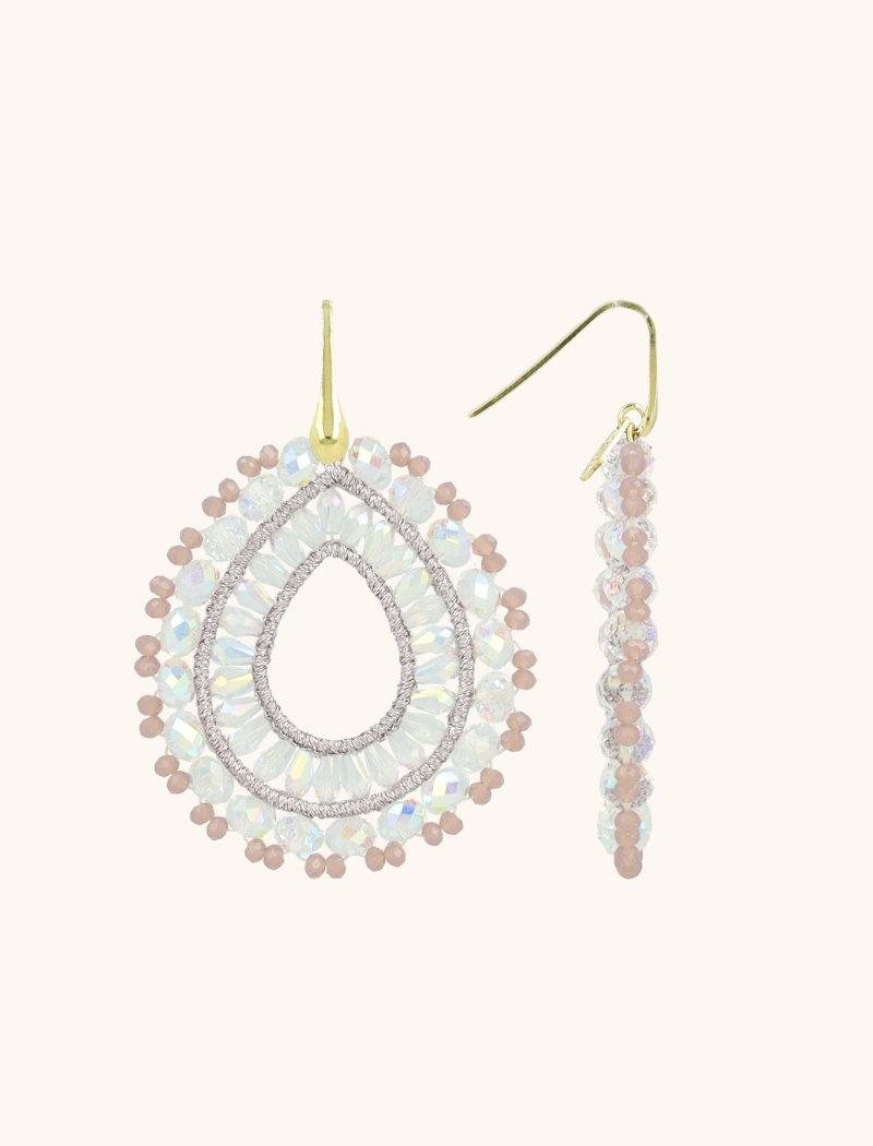 Lott. Gioielli Crystal/Lila Oorbellen Vos Open Drop L