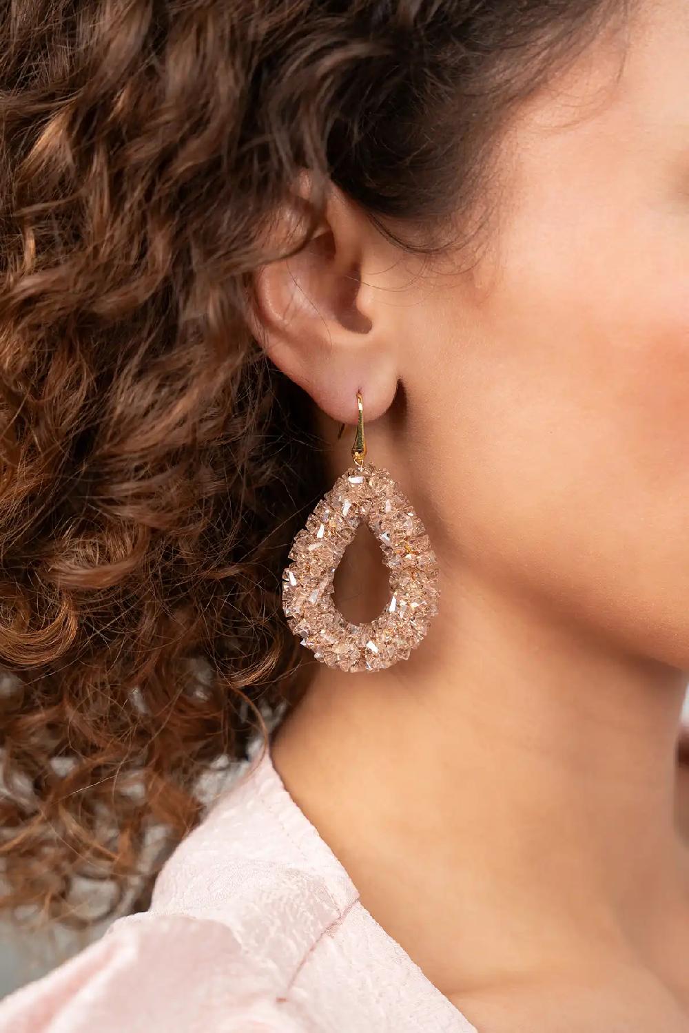 Lott. Gioielli Crystal Nude Oorbellen Marieke Drop L. Raw