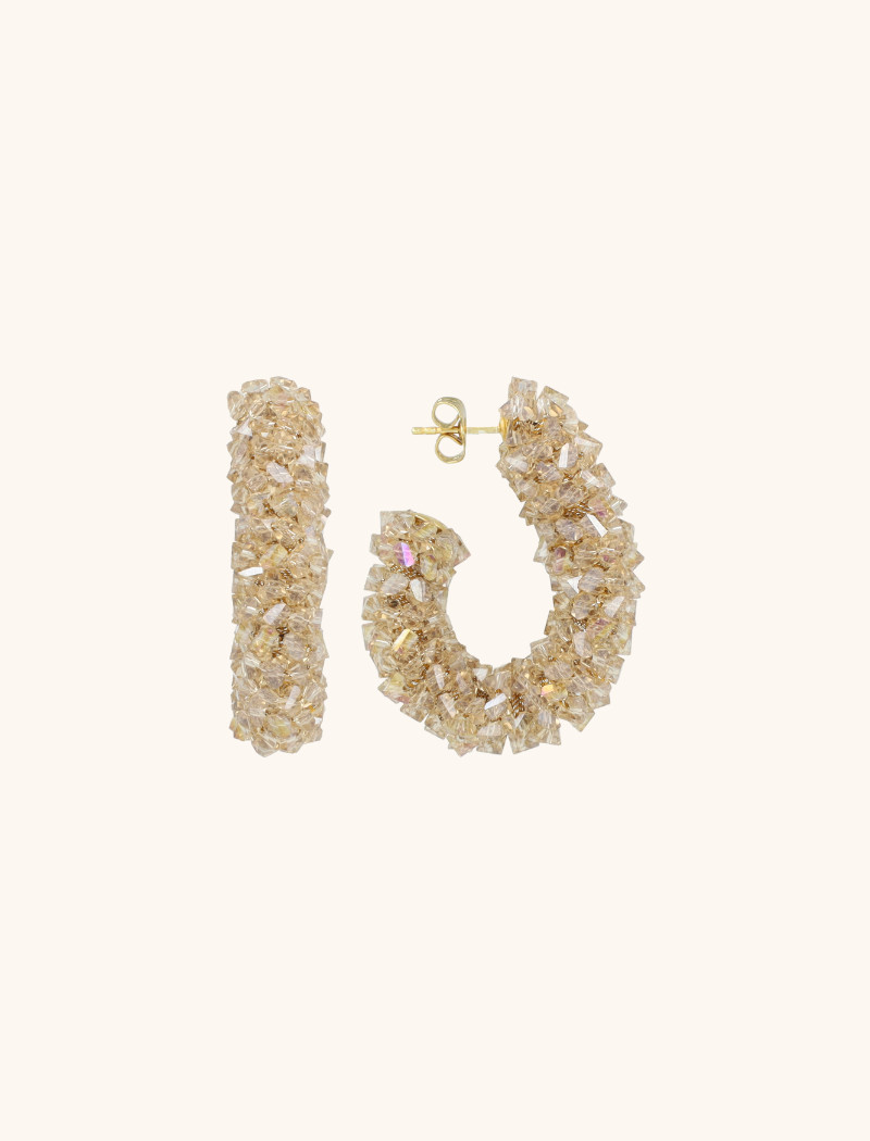 Lott. Gioielli Crystal Nude Oorbellen Pascalle Creole Raw