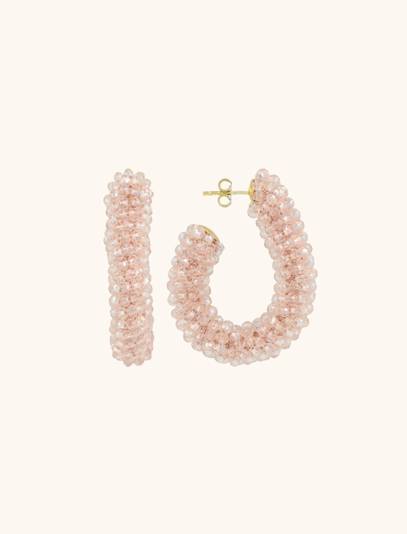 lott. gioielli Crystal Pink Oorbellen Ellis Glassberry Creole L