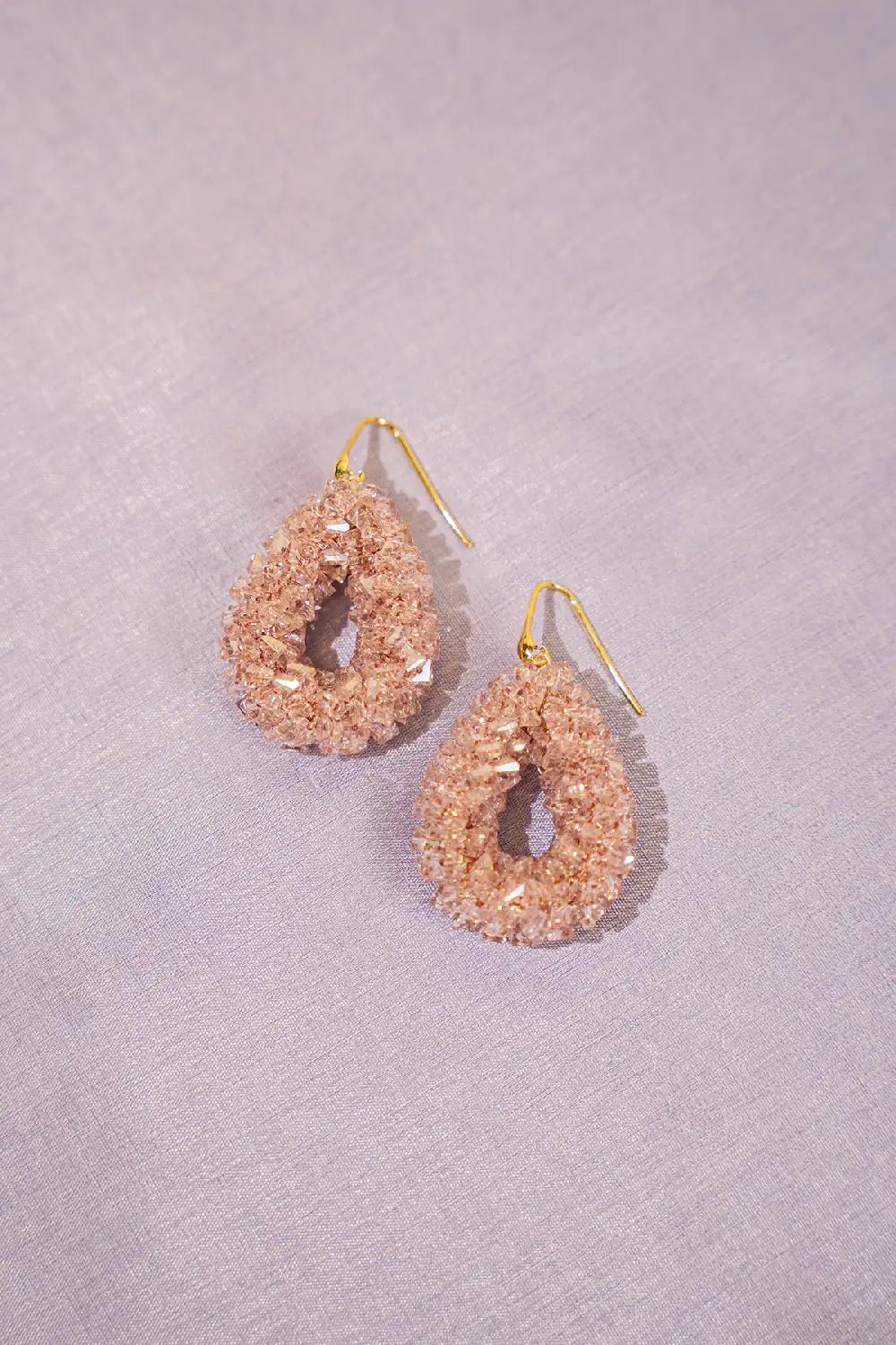 Lott. Gioielli Crystal Pink Oorbellen Marieke Drop S Raw