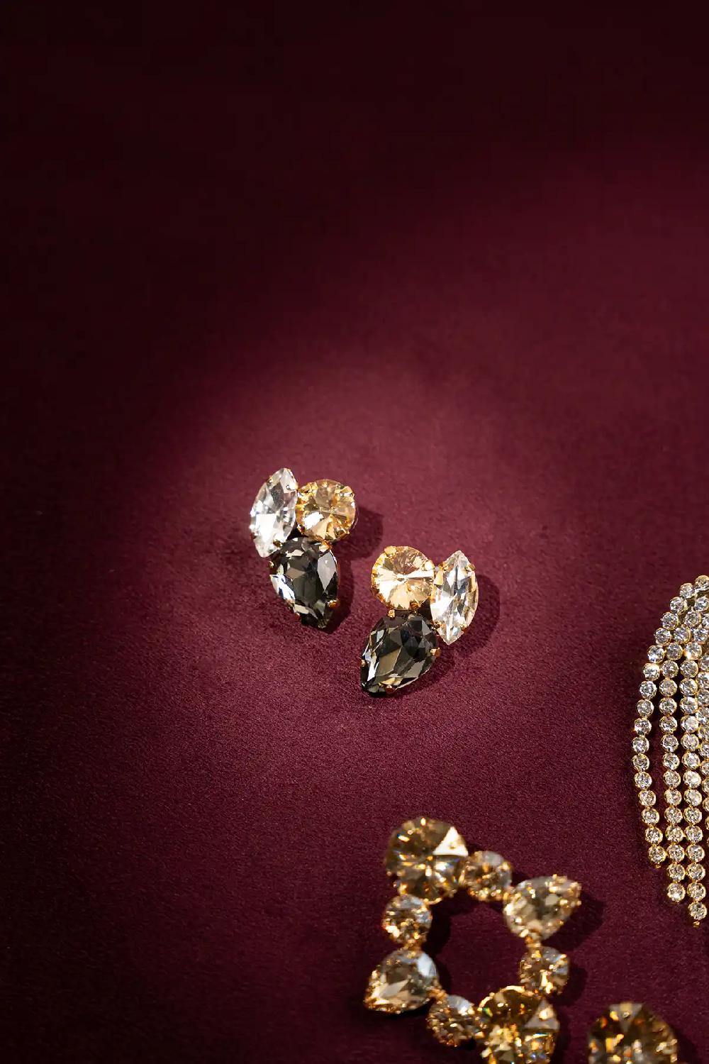 Lott. Gioielli Crystal/Shadow Oorbellen Lize 3 Shapes