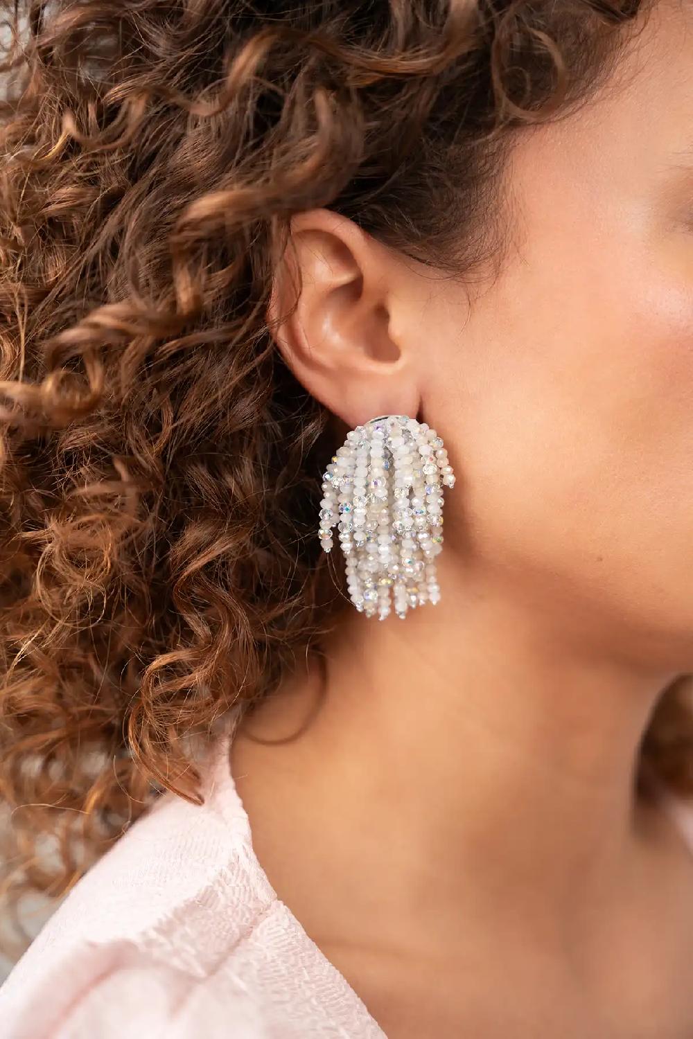 Lott. Gioielli Crystal Silver Oorbellen Babette Glassberry Waterfall S