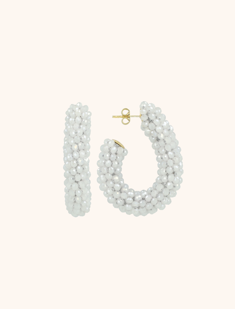 lott. gioielli Crystal Silver Oorbellen Ellis Glassberry Creole L