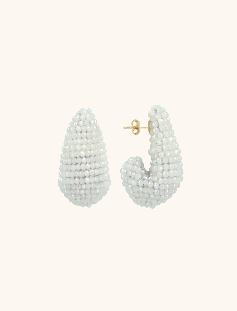 lott. gioielli Crystal Silver Oorbellen Nadine Teardrop Creole M