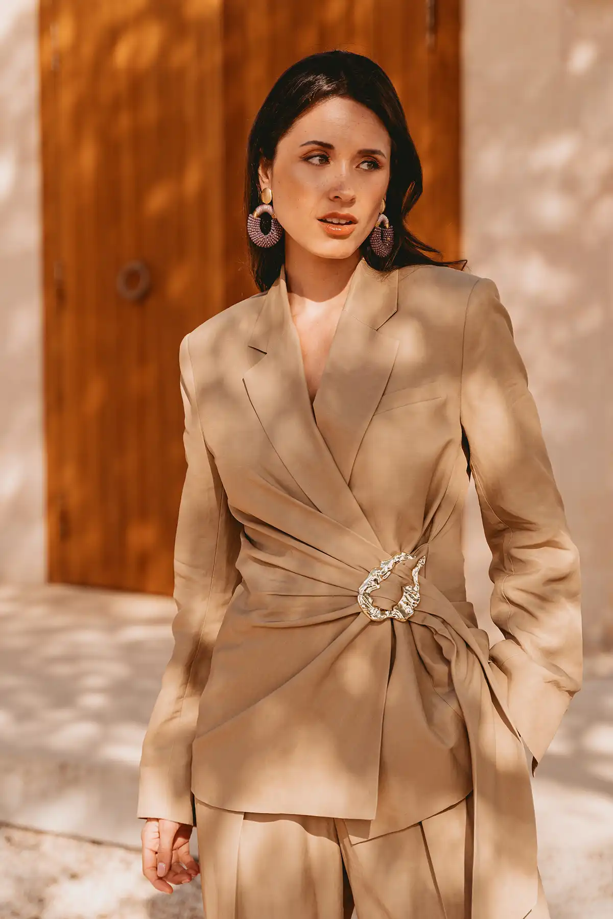 Lott. Gioielli Dark Lavender Oorbellen Yara Ovaal L Clip