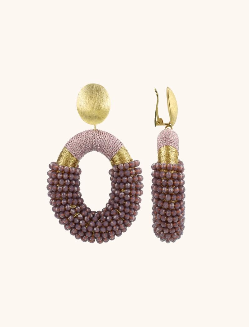 lott. gioielli Dark Lavender Oorbellen Yara Ovaal L Clip