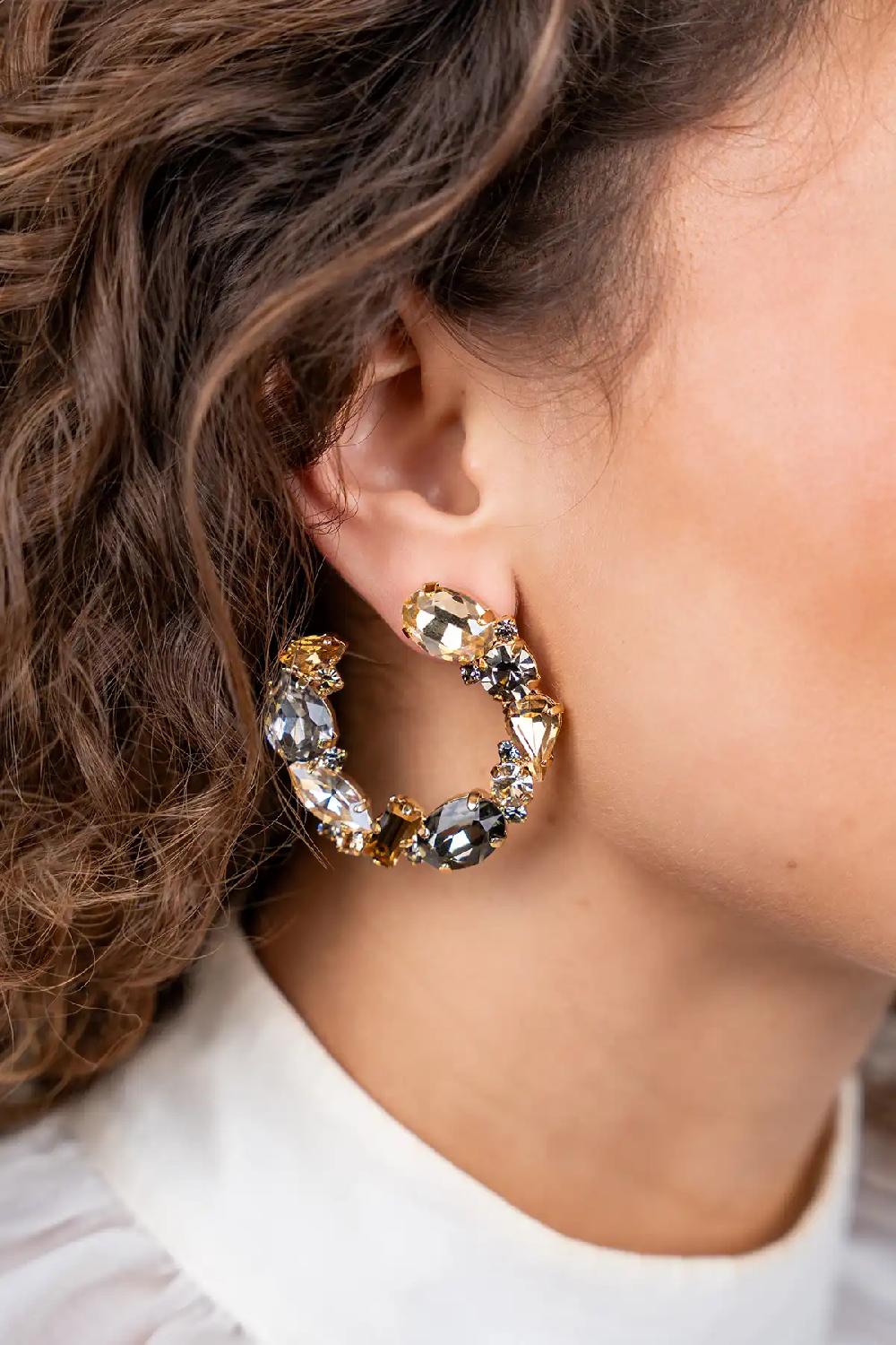 Lott. Gioielli Dark Sand Oorbellen Dewi Irregular Creool