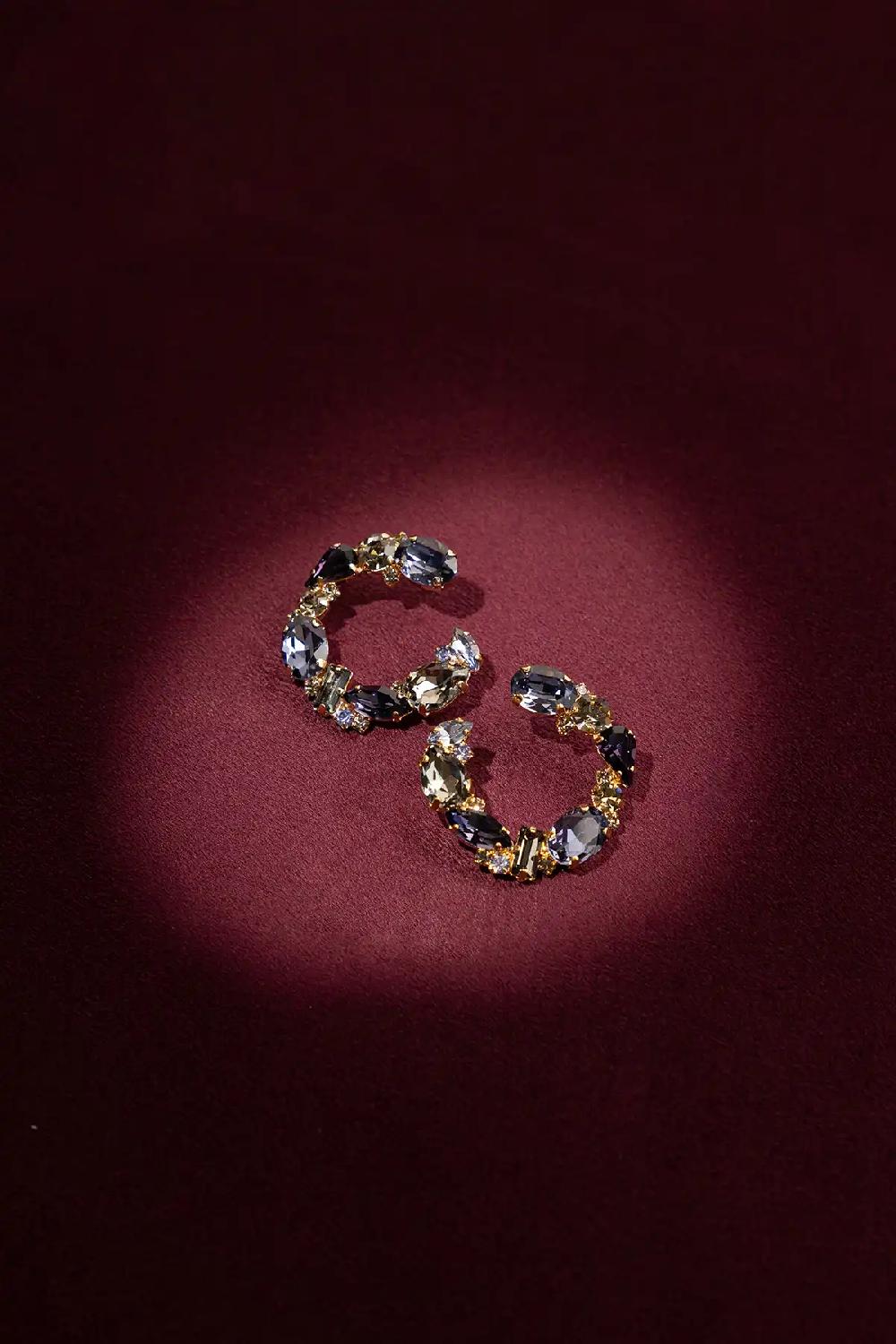 Lott. Gioielli Dark Sand Oorbellen Dewi Irregular Creool