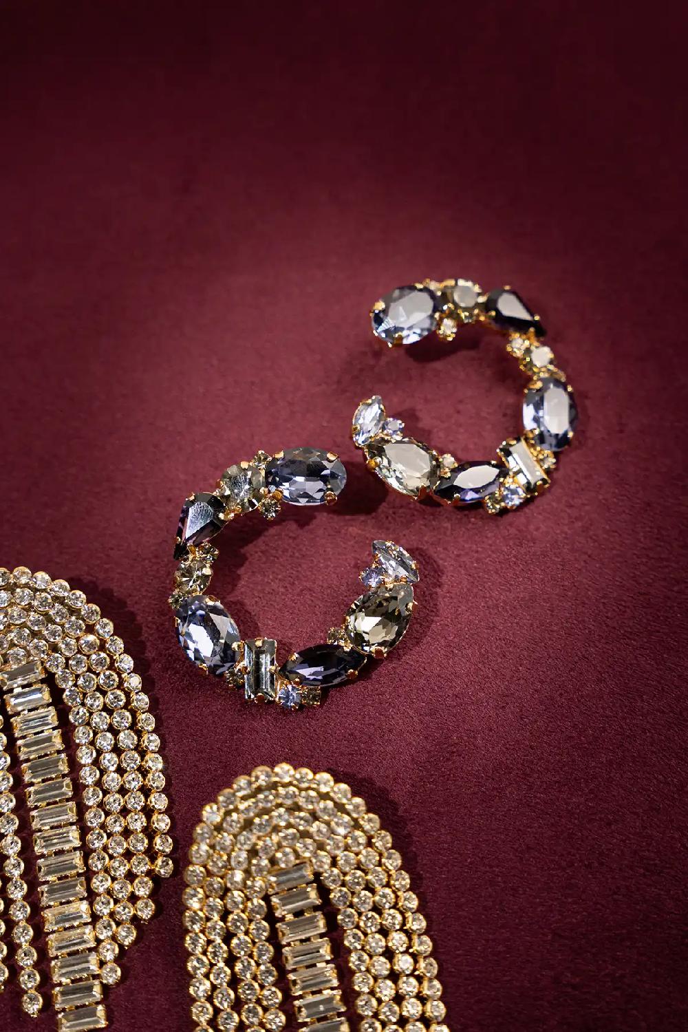 Lott. Gioielli Dark Sand Oorbellen Dewi Irregular Creool