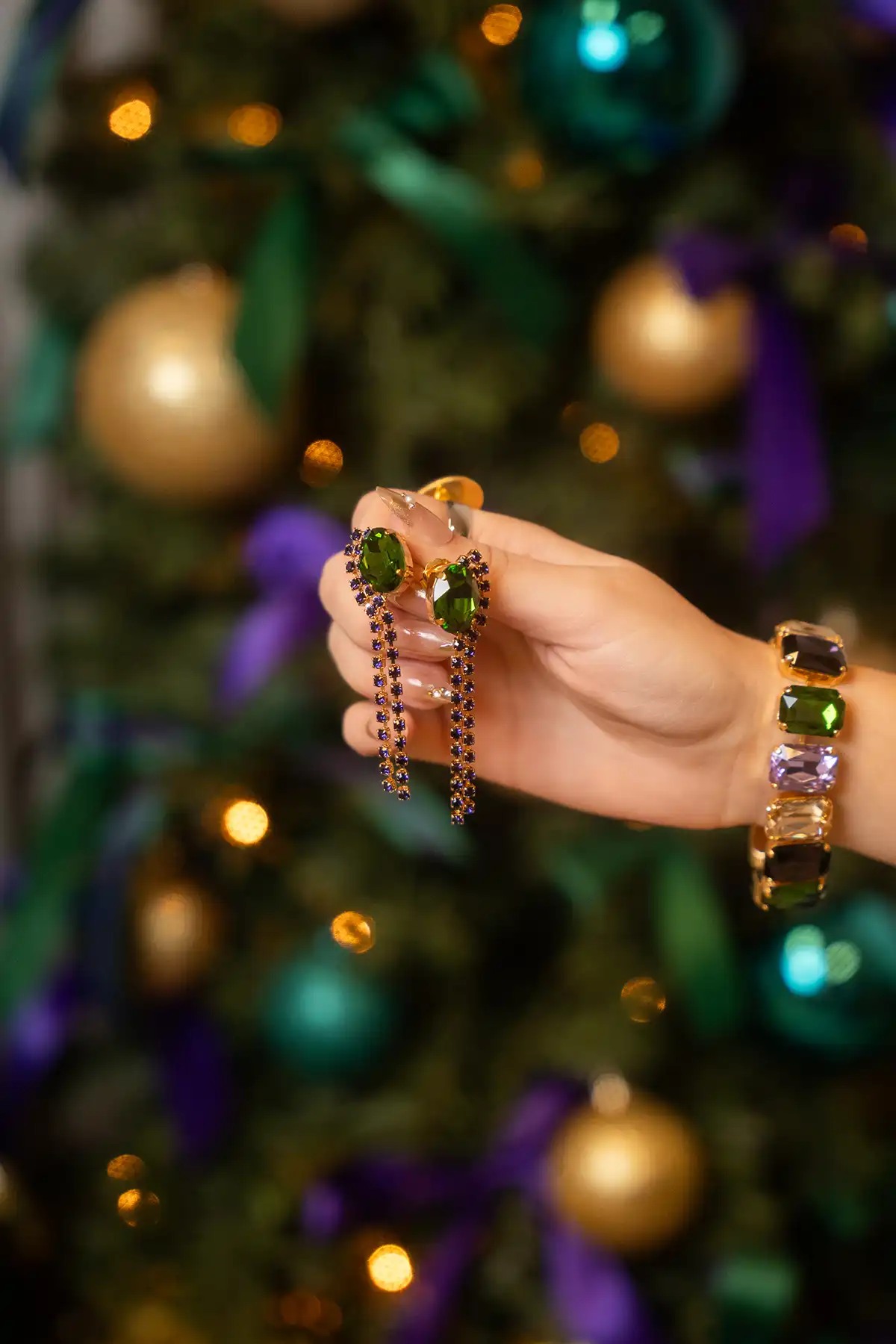 Lott. Gioielli Disco Purple Oorbellen Eden Waterfall M