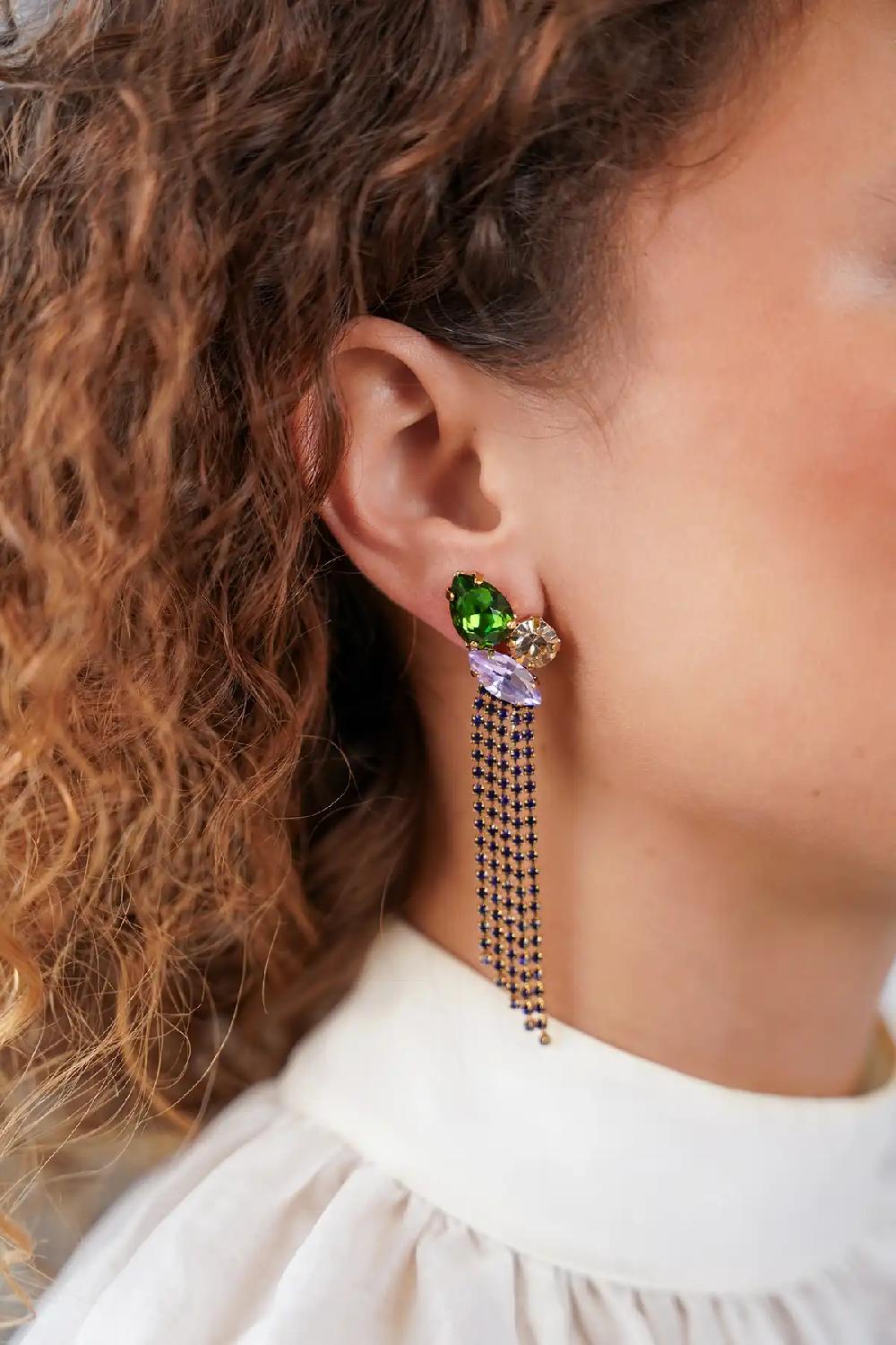 Lott. Gioielli Disco Purple Oorbellen Jana 3 Shapes Waterfall S