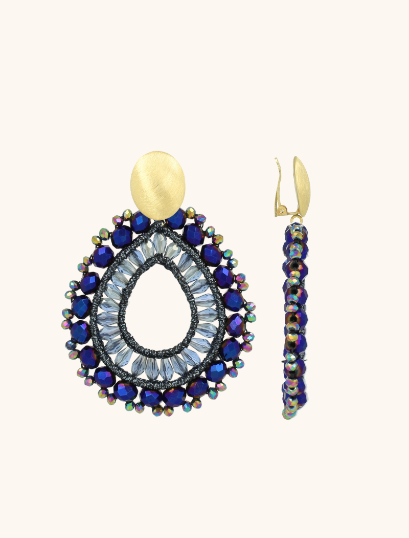 lott. gioielli Disco Purple Oorbellen Vos Drop L Clip