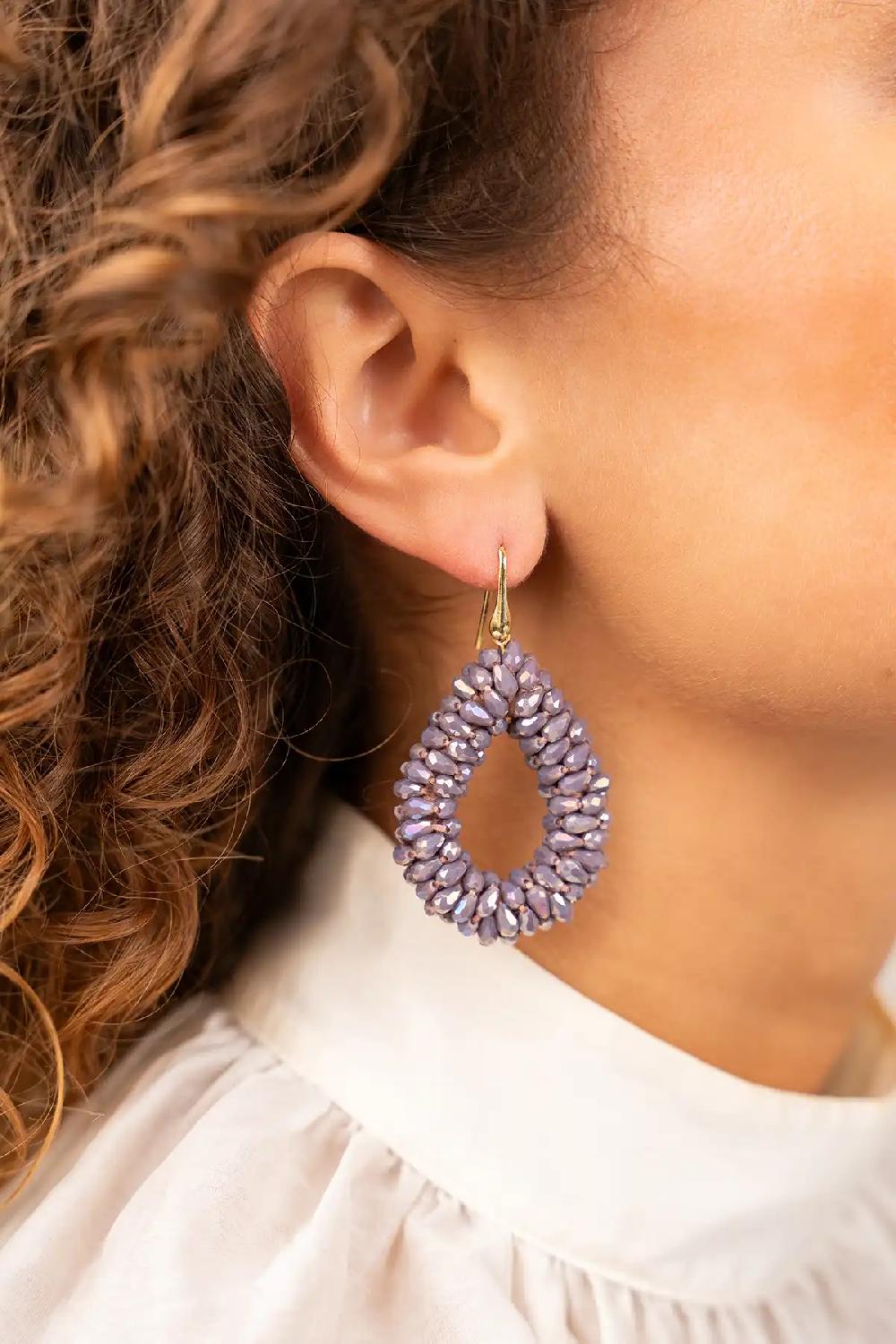 Lott. Gioielli Donker Lavendel Oorbellen Anne Marquis Druppel L