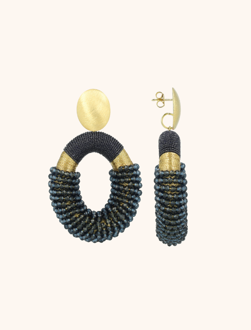 lott. gioielli Elemental Blue Oorbellen Yara Combi Oval L