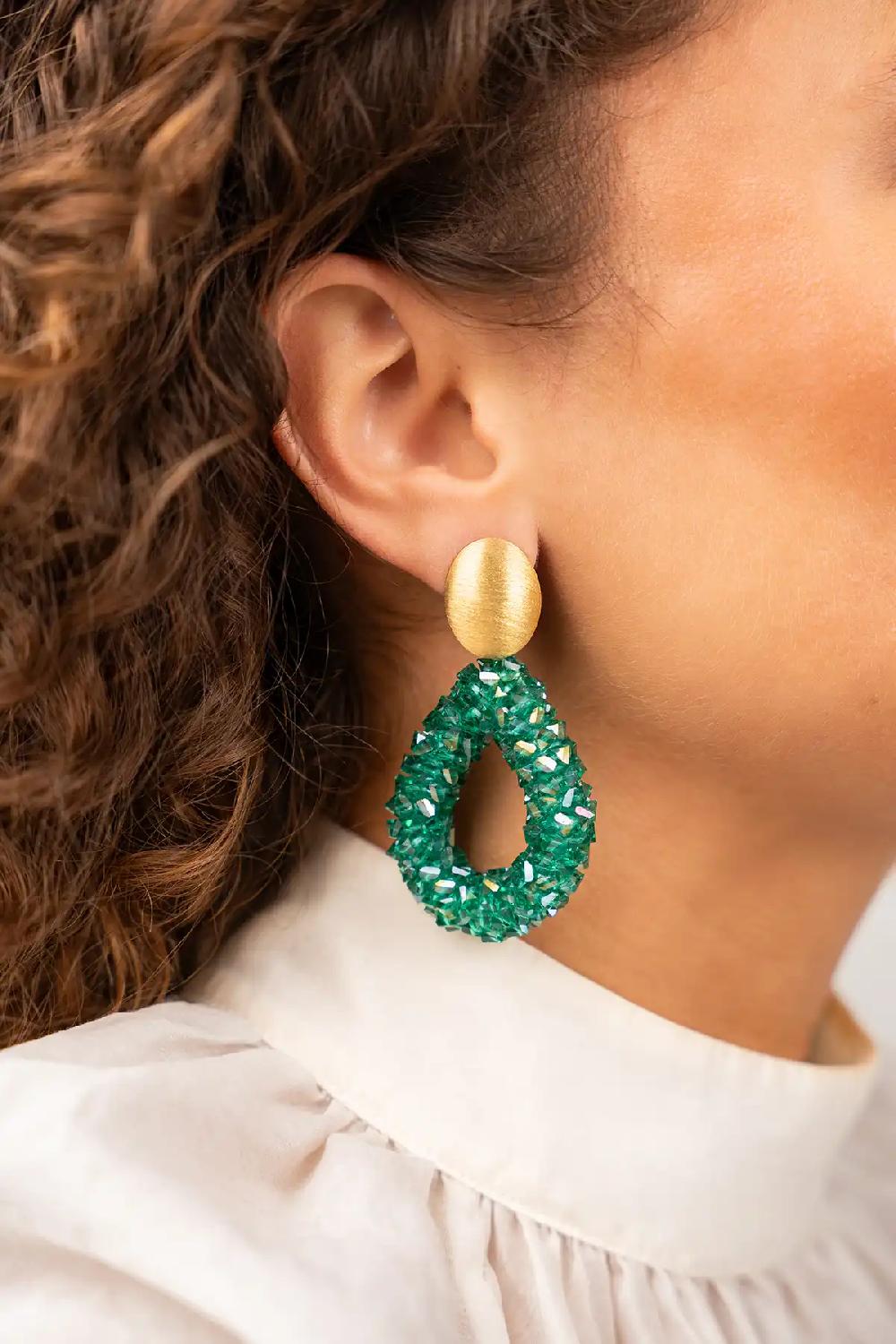 Lott. Gioielli Emerald Oorbellen Marieke Druppel L Raw