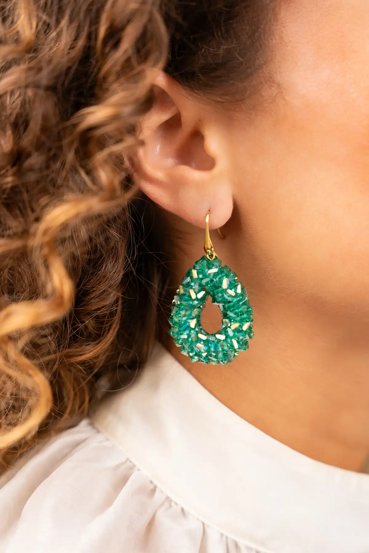 Lott. Gioielli Emerald Oorbellen Marieke Druppel S Raw