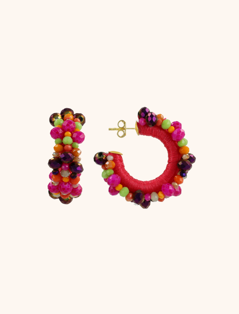 lott. gioielli Fall Multi Mix Oorbellen Brecht Urchin Creole Irregular Stones S