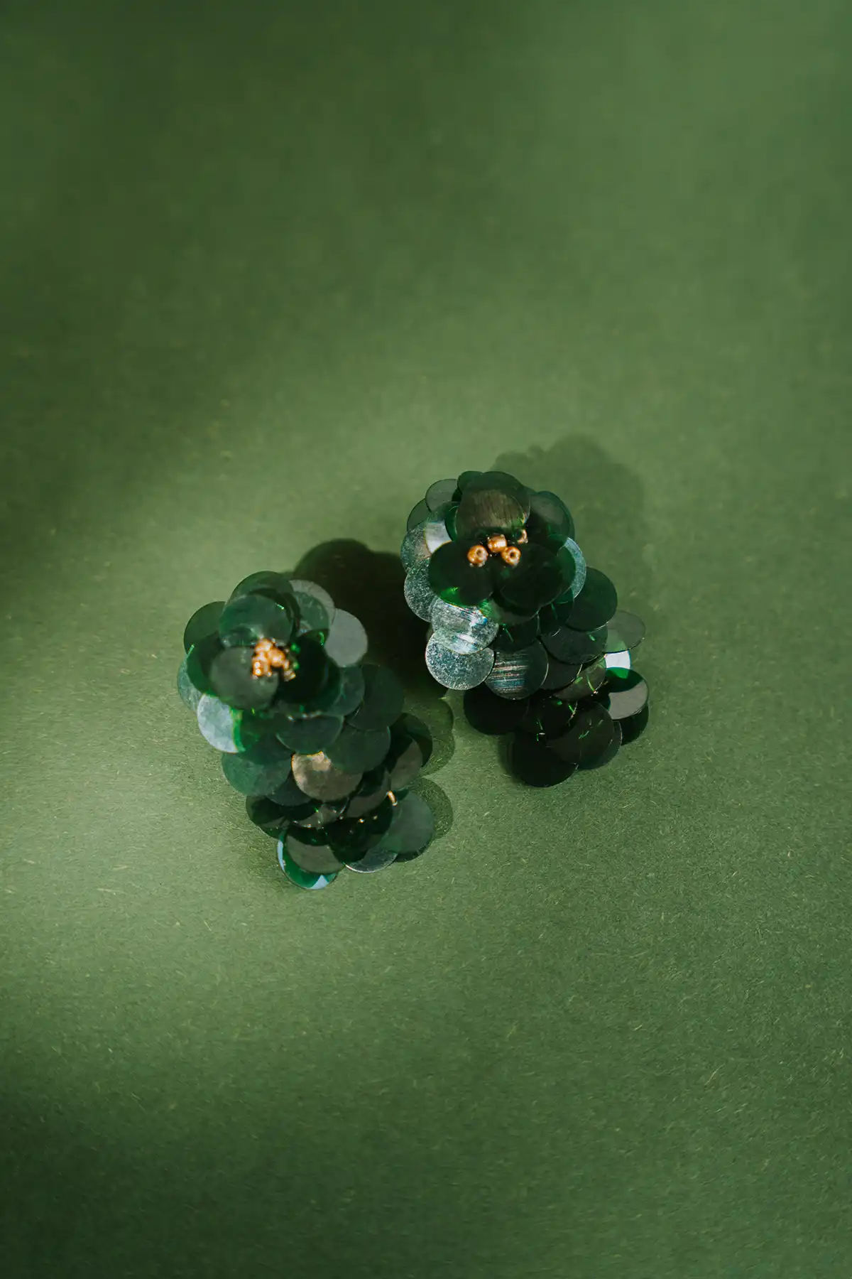 Lott. Gioielli Fel Groene Sequin Waterfall Oorbellen M