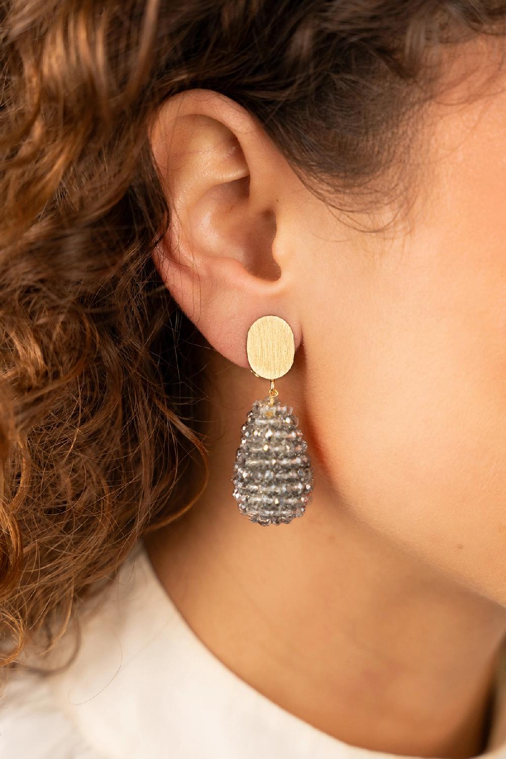 Lott. Gioielli Frosty Grijze Oorbellen Amy Cone S Clip