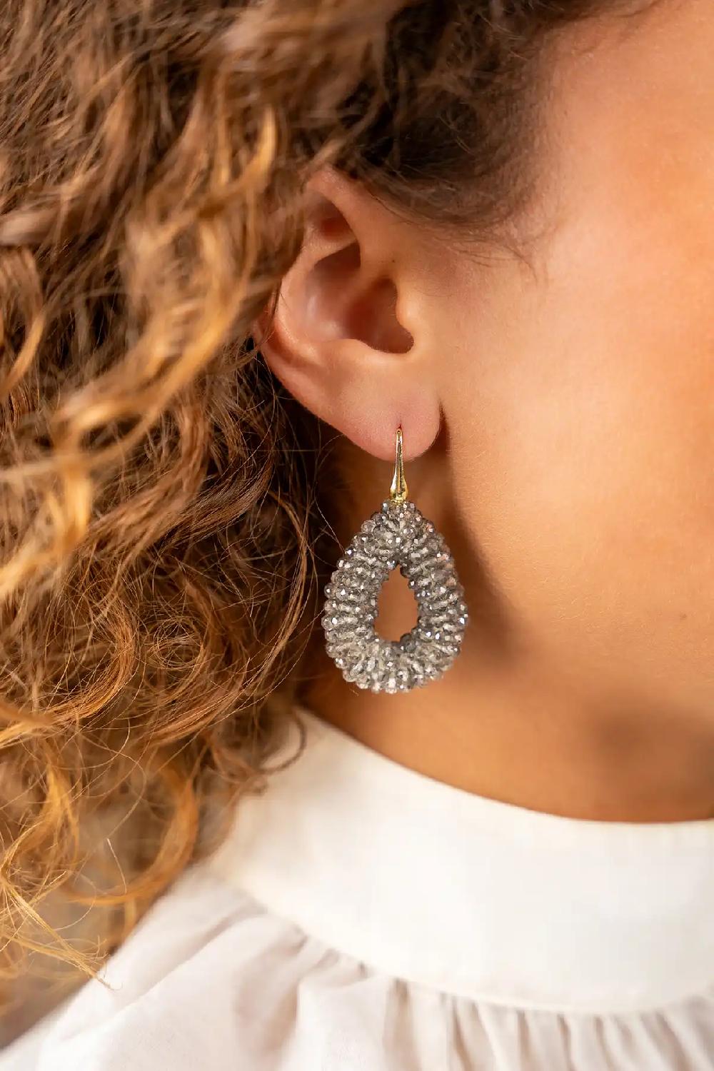 Lott. Gioielli Frosty Grijze Oorbellen Berry Druppel S