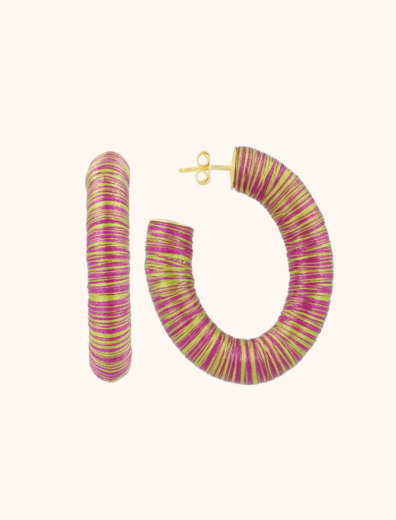 Lott. Gioielli Fuchsia Lime Oorbellen Creool Amara L