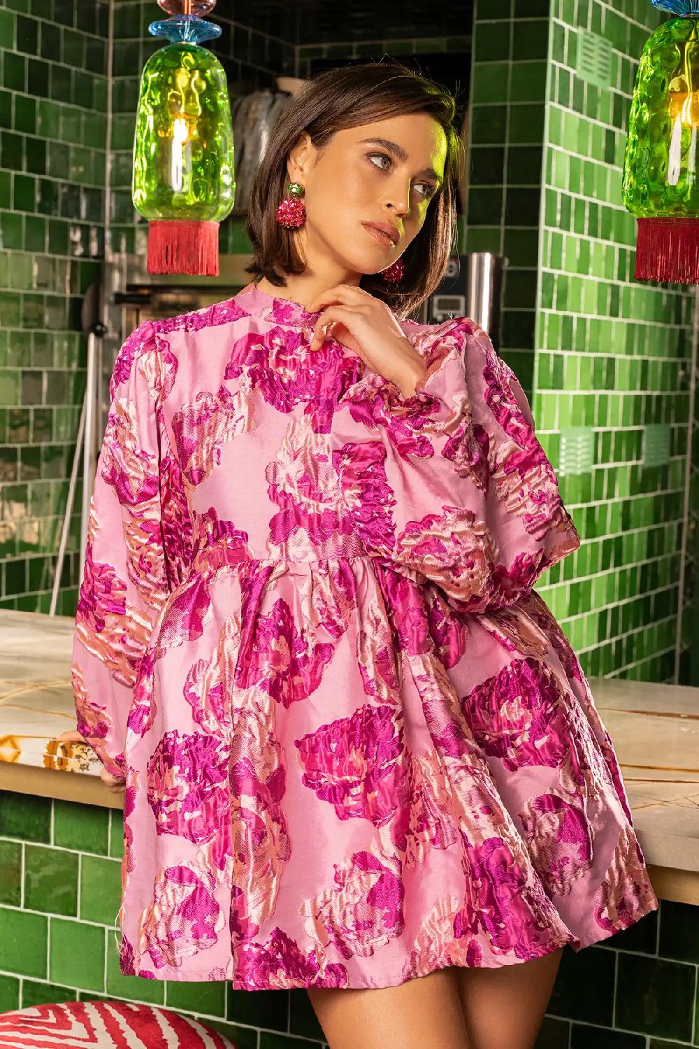 Lott. Gioielli Fuchsia Oorbellen Daisy Globe L Flower Strass