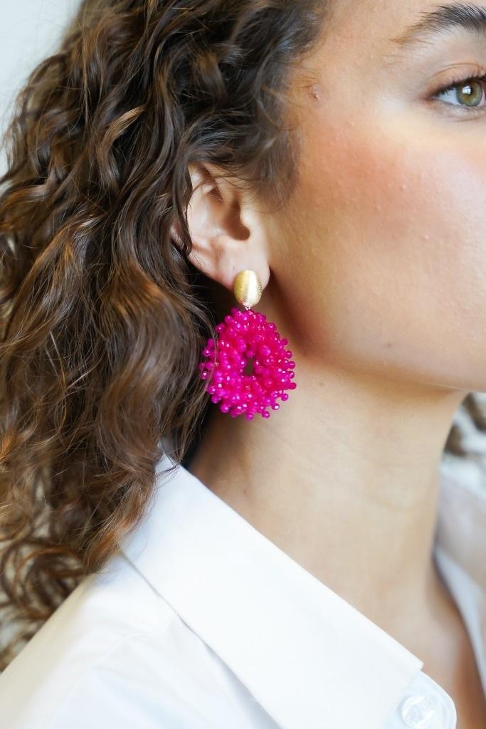 Lott. Gioielli Fuchsia Oorbellen Louise Glassberry Druppel L Double Stones Tonal
