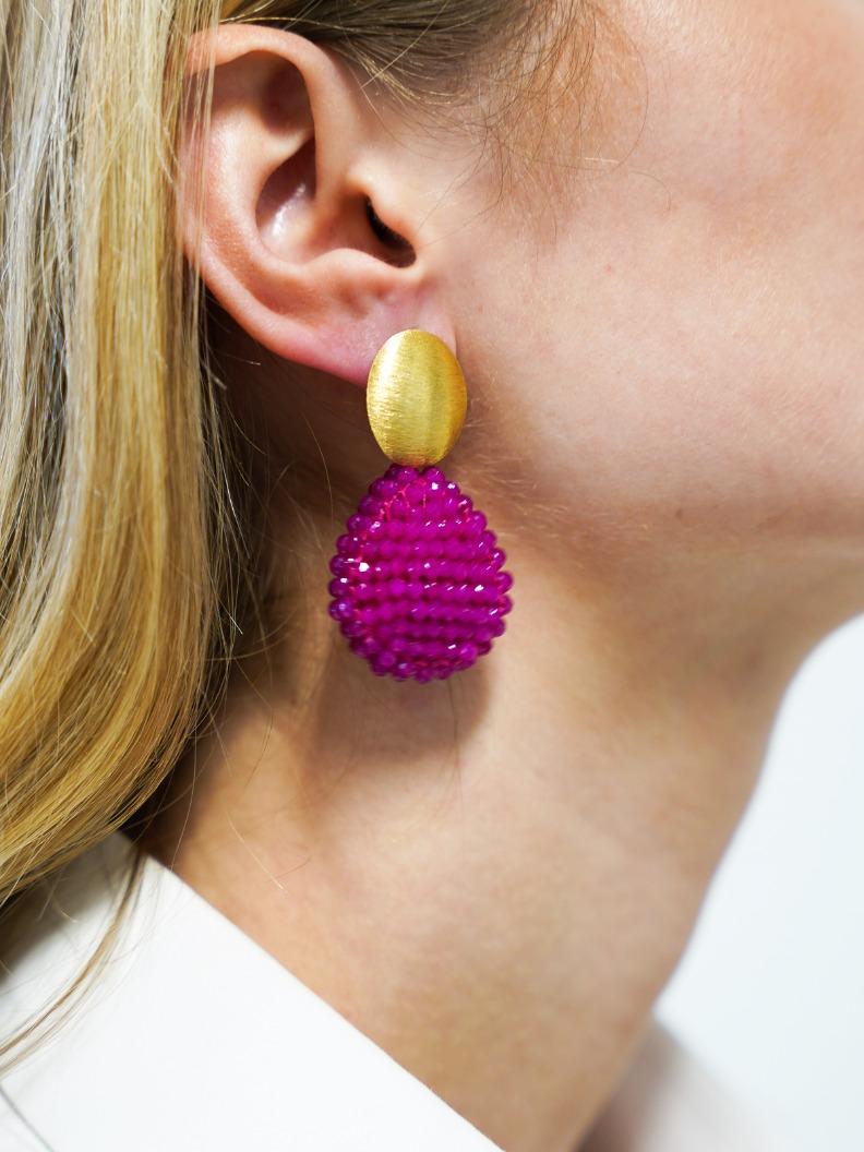 Lott. Gioielli Fuchsia Oorbellen Loulou Closed Drop M
