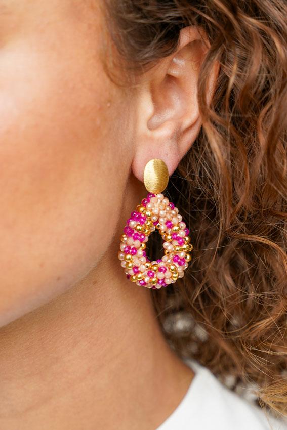 Lott. Gioielli Fuchsia Tangerine Oorbellen Berry Druppel S