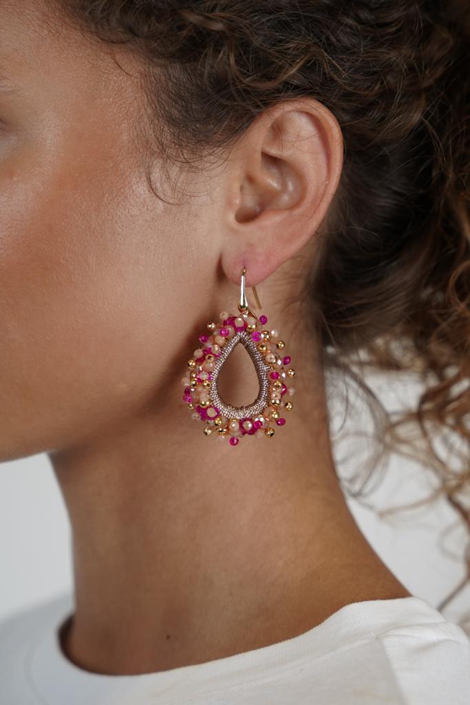 Lott. Gioielli Fuchsia Tangerine Oorbellen Carina Urchin Druppel M