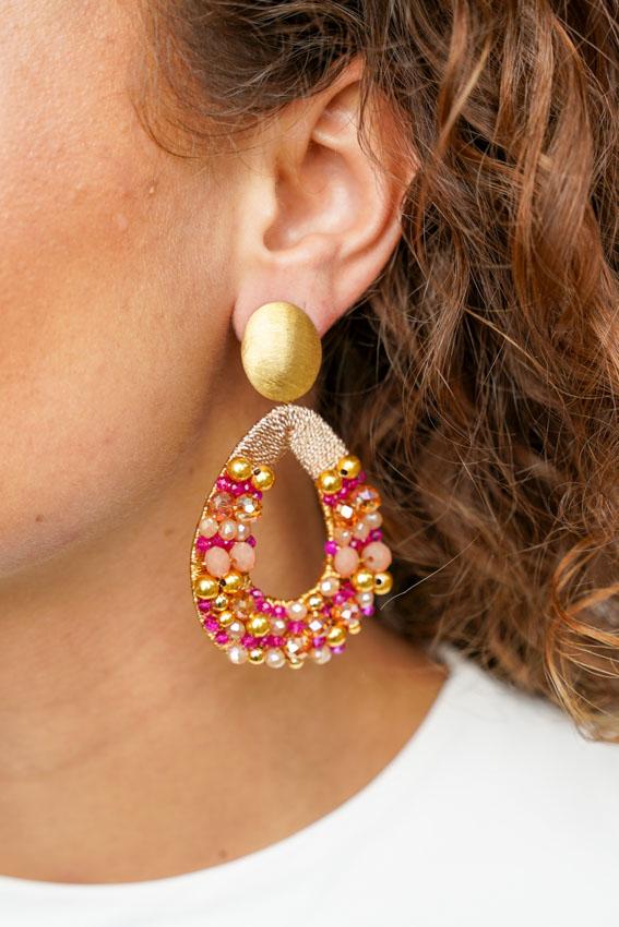 Lott. Gioielli Fuchsia Tangerine Oorbellen Cis Combi Druppel L