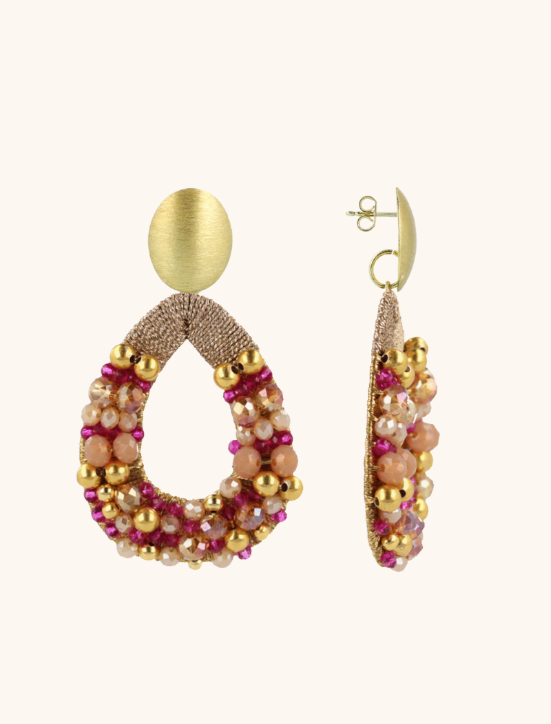 lott. gioielli Fuchsia Tangerine Oorbellen Cis Combi Druppel L