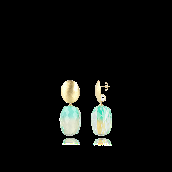 lott. gioielli Geel groene oorbellen Romijn Quartz L