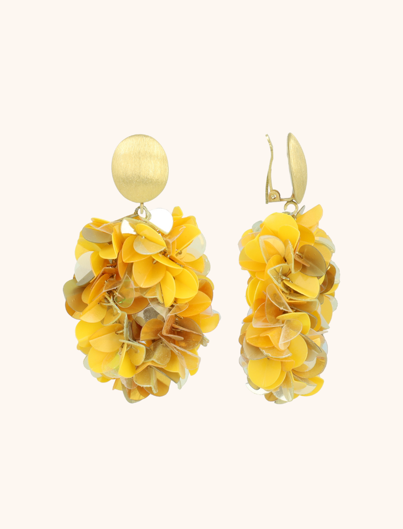 Lott. Gioielli Gele Oorbellen Sas Sequin Oval M Clip